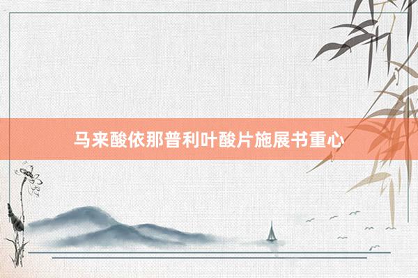 马来酸依那普利叶酸片施展书重心